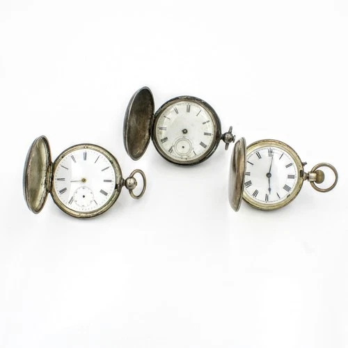 Antique Illinois 7-11j 18s Double Hunter Case Pocket Watches Lot of 3 #WB4217-3