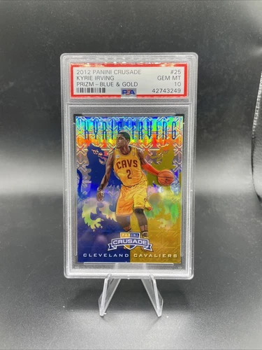 2012 PANINI CRUSADE PRIZM BLUE GOLD #25 KYRIE IRVING RC PSA 10