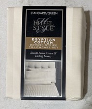 Egyptian Cotton Pillowcase Set, Smooth, Sateen Standard/queen 600 Thread Count