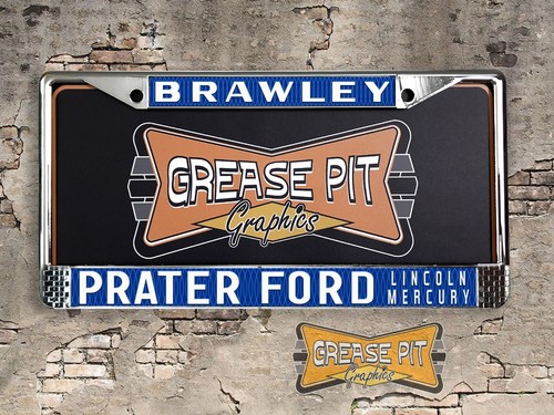 Prater Ford Lincoln Mercury License Plate Frame Brawley - Picture 2 of 3