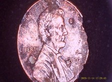 💠🪙💠2002 D Lincoln Cent ~ Defective Planchet Error, Cuds Delaminating