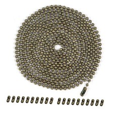 Ceiling Fan Pull Chain, 120" Extra Long Rust Proof 3mm Beaded Ball Light Bronze