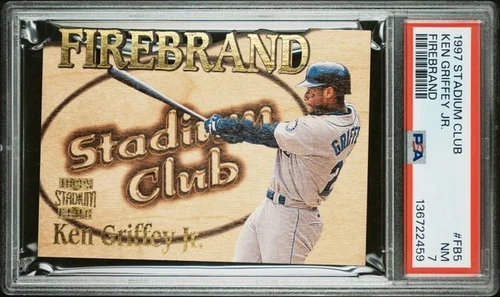 Ken Griffey Jr. baseball card PSA 7 Near Mint  1997 Stadium Club Firebrand SP