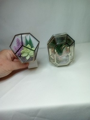 PAIR BATH BODY WORKS SUCCULENT PLANT GEODE  WALLFLOWER FRAGRANCE PLUG IN HOLDER