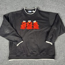 Vintage Elmo Sesame Street Sweatshirt Embellished TICKLE ME ELMO Womens L