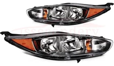 Pair Left Right Headlights Assembly For 2014-2018 Ford Fiesta 1.6L l4 FO2502325