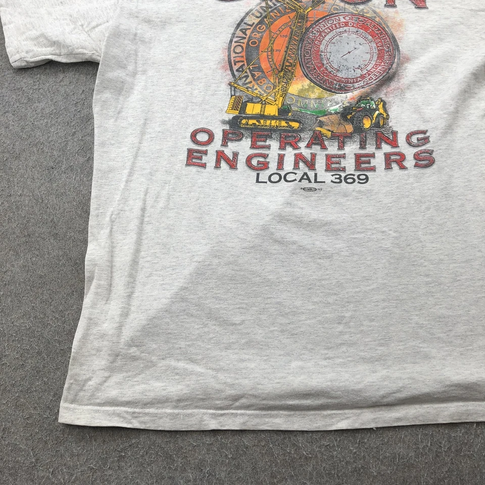 Camisa De Colección Operating Engineers IUOE Union Para Hombres XL Gris Bolsillo Local 369 EE. UU. Foto 2 de 4