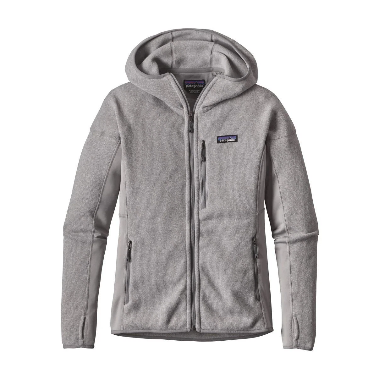 Patagonia women's Performance Better Sweater Hoodie full zip jacket drifter gray