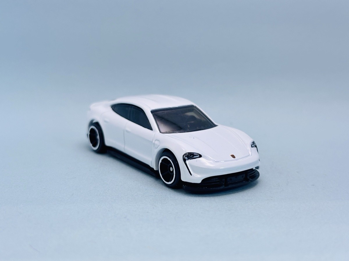 2026 Hot Wheels # Porsche Taycan Turbo S White , Opened Un-spun