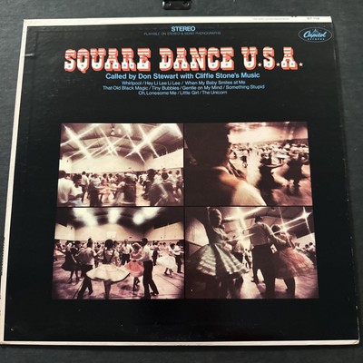 SQUARE DANCE U.S.A. DON STEWART WITH CLIFFIE STONE LP CAPITOL ST 112 STEREO