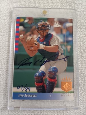 IVAN RODRIGUEZ 2001 SP AUTHENTIC BUYBACK AUTO 7/89 1/1 "93 SP #78" RARE