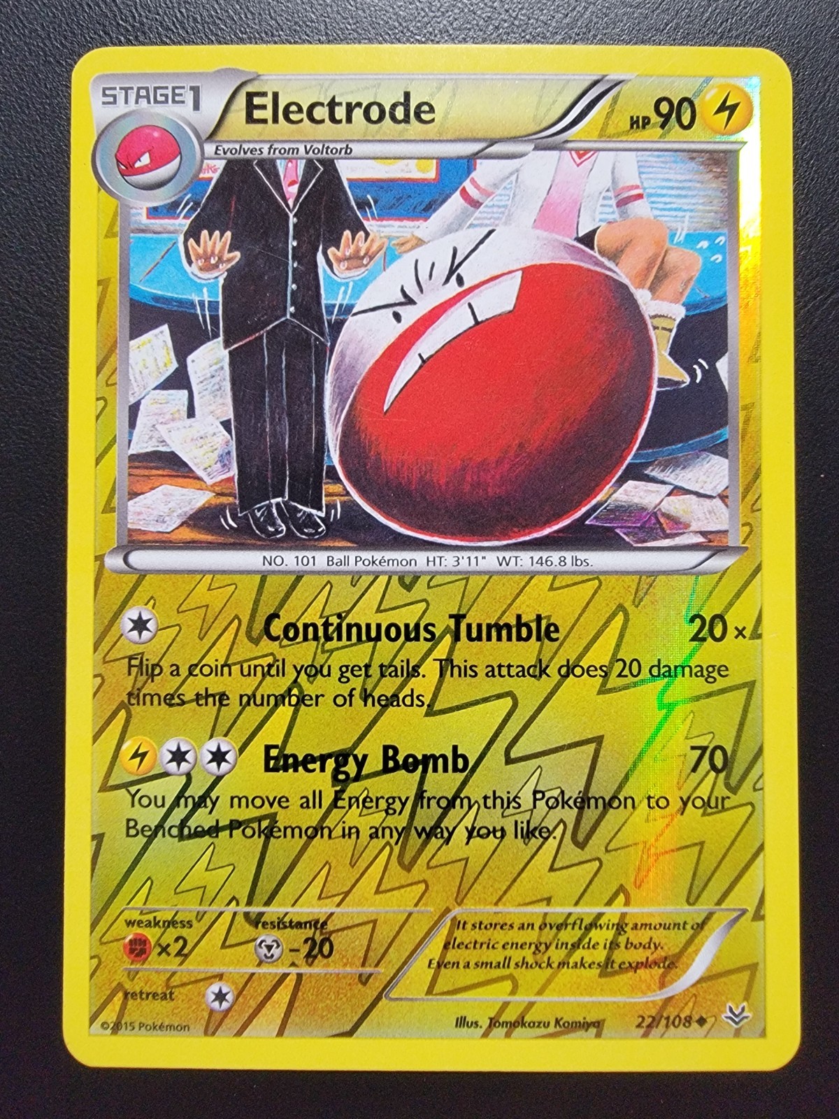 Electrode 22/108 Roaring Skies Reverse Holo Pokemon Tcg