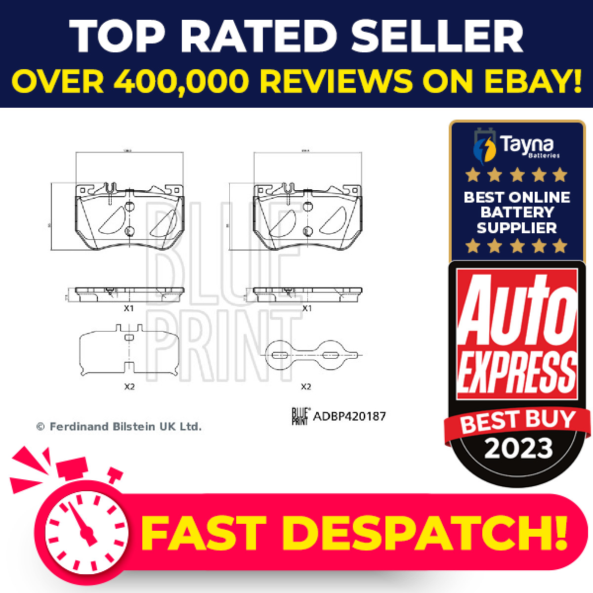 Brake Pads Set fits MERCEDES C300 S206, W206 2.0 Front 2021 on M254.920 Quality