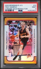 2003 BOWMAN ROOKIES & STARS CHROME-GOLD REFRACTOR #22 TROY MURPHY 11/50 PSA 9