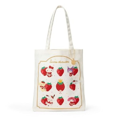 Sanrio Tote Bag Ichigo Shimbun 50th Anniversary Sanrio Characters