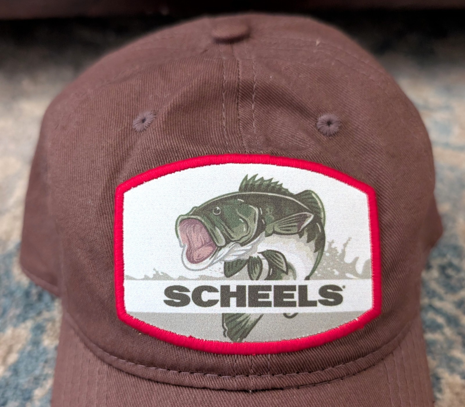 SCHEELS Baseball Hat Brown Fishing Patch Trucker … - image 2
