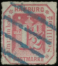 Hamburg MiNr. 21 - tiefst signiert L&ouml;hden BPP