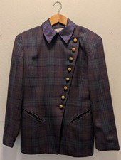 Christian Dior Women  s Vintage Skirt Suit Size 8 Asymmetrical Front Buttons