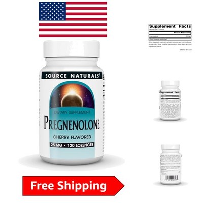 Stress-Relieving Pregnenolone Cherry Lozenges - 120 Count, 25mg Each for Adults