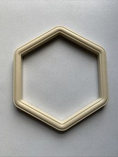 Hoopagon Vintage Plastic Embroidery Hoop Frame Plastic Hexagon 6 1/8" x 7"