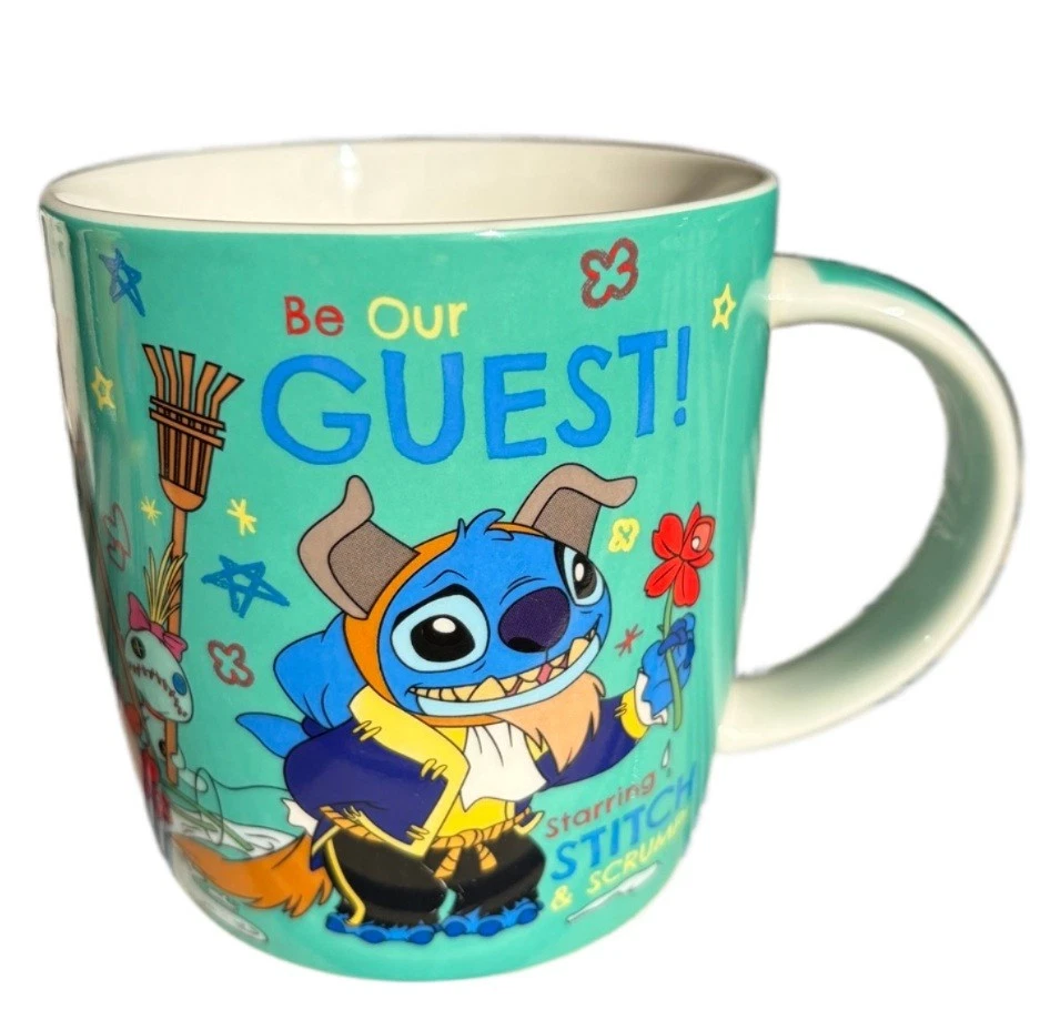 Lilo Et Cousu Céramique Tasse ' Être Notre Invité'Turquoise Bleu - Photo 1/1