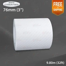 CARBON FIBER WHITE 3" 76mm PIN STRIPE Car Model Streamline TAPE Vinyl Sticker