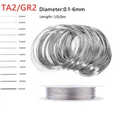 99.9 Pure Titanium Wire Ti Metal Line Diameter 0.2mm-3.0mm DIY Material