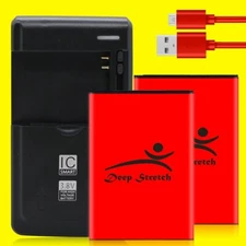 High Power 2x 3980mAh Standard Battery Portable Charger Cable for LG Spree K120