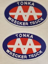 NEW TONKA VINYL AA WRECKER DOOR DECALS SET OF 2
