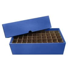 Nickel Coin Tube Storage Box Heavy Duty Hold Also Square & Wrapped Rolls Blue