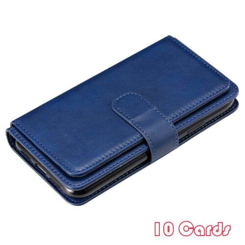 10 Card Holder Wallet Leather Case Cover For iPhone 11 Pro Max XS XR 6s 7 8 SE 2 - Picture 18 of 43