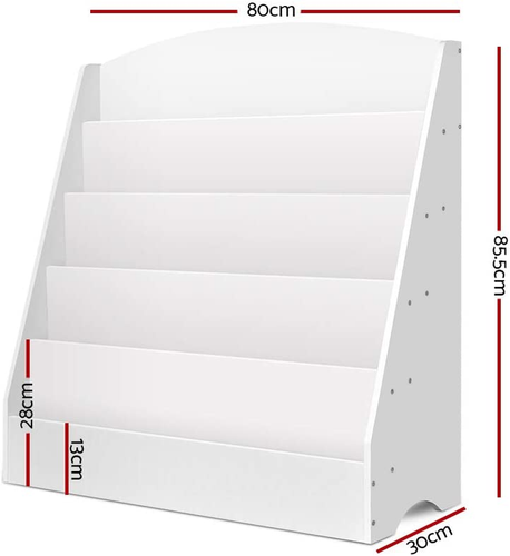 Kids Bookshelf, 5 Tiers Storage Book Shelf Bookshelves Corner Wall Toy Bookcase - Picture 3 of 7