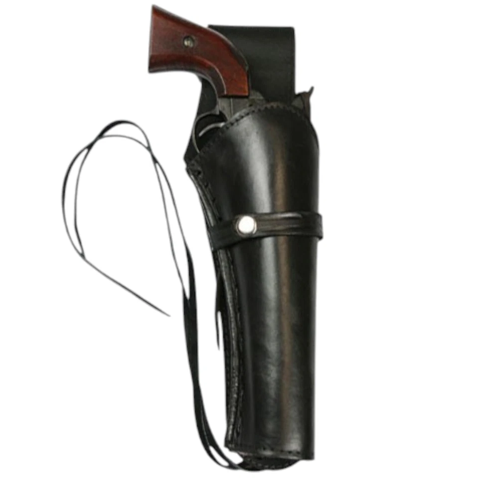 Western Holster Draw Plain Black Leather Free Shipping - Image 3 of 3