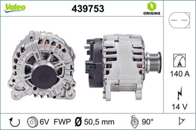 VALEO Lichtmaschine 14V 140A für VW Transporter T5 Multivan Crafter 30-35 30-50 