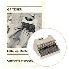 Gritzner Typewriter Instruction Manual Antique Letttering Machine User Vtg thumbnail