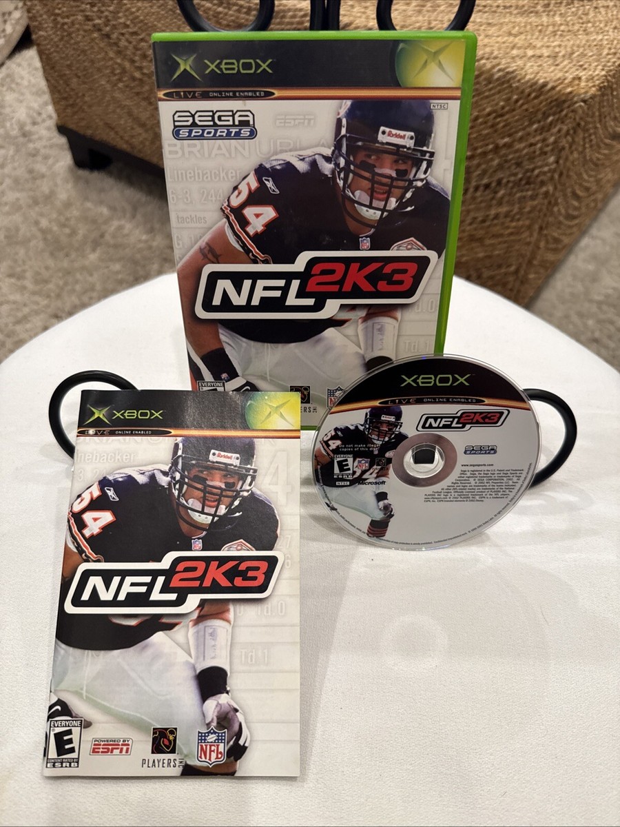 NFL 2K3 (Microsoft Xbox, 2002) CIB! W/ Manual! Complete! Works