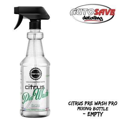 Infinity Wax Pro Flasche mit Etikett - Citrus Vorwäsche chemikalienbeständige Flasche