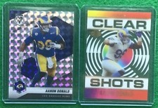 EXCELLENT CONDITION! LOT OF 2 AARON DONALD MOSAIC & CLEAR SHOTS RAMS