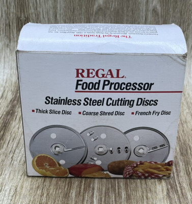 Regal Food Processor Stainless Steel Cutting Discs Thick Slice, Coarse, Fry Disc