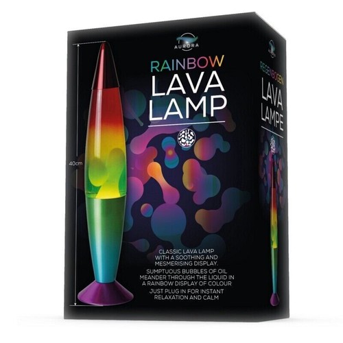 Rainbow Lavaa Lamp 16” Peaceful Motion Wax Liquid Relaxation Light - Picture 3 of 4