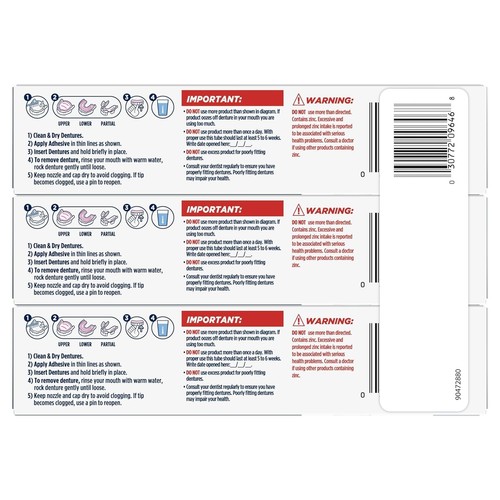 Fixodent Professional Ultimate Denture Adhesive Cream, 1.8 oz, 3 Pack - Picture 2 of 5