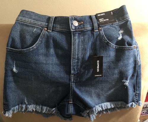Express Mom Shorts Shortie Super High 