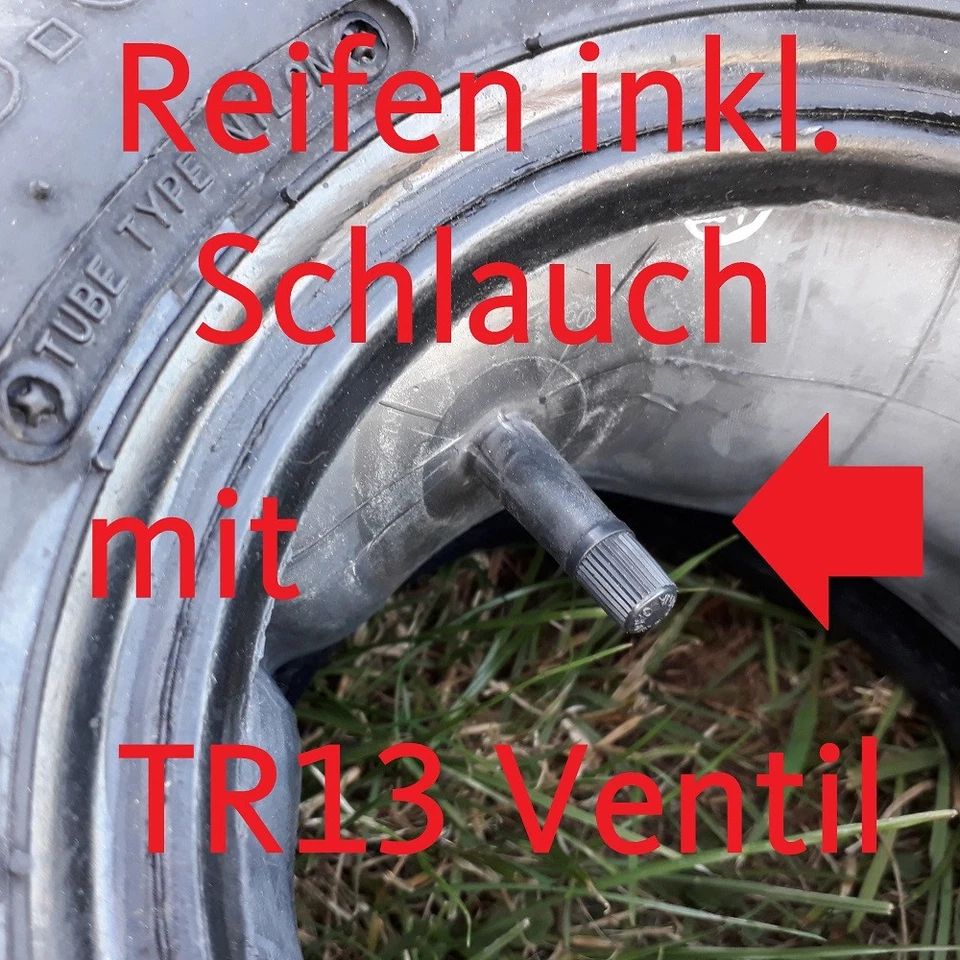 4.80 / 4.00 - 8 1 Reifen + Schlauch DOT25 für DDR Anhänger HP 300 350 400 Stema - Bild 2 von 2