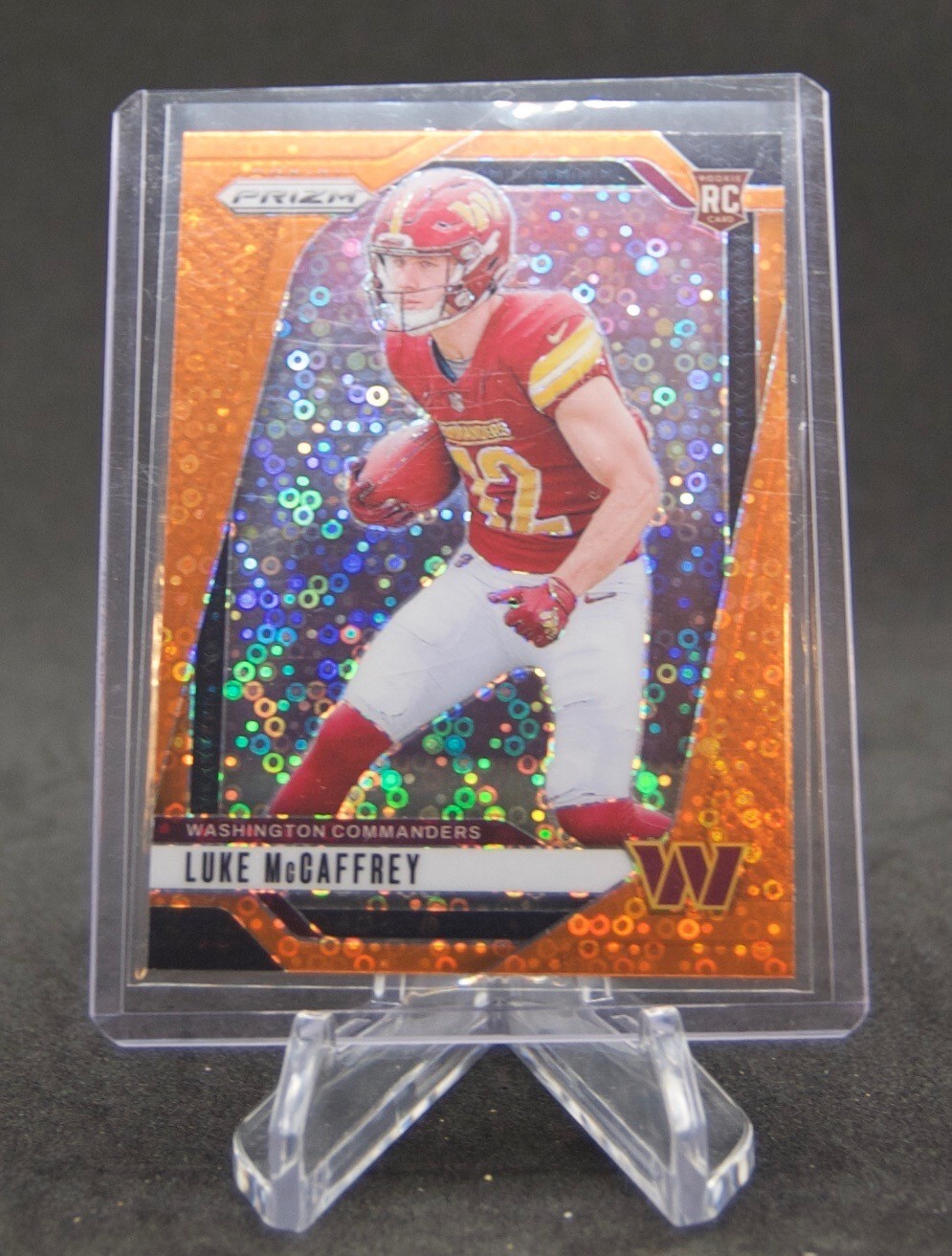 2024 Panini Prizm - Rookies Luke McCaffrey #367 Orange Disco Prizm (RC)