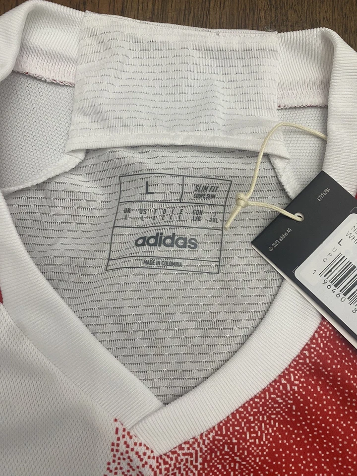 ADIDAS NEW ENGLAND REVOLUTION LG AUTHENTIC SOCCER JERSEY $150 RETAIL HOME HI1881 - Image 4 of 4