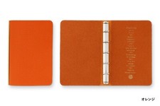 PLOTTER 5003 5-Ring Cowhide Steer Leather Binder Shrink Mini 5 size Orange