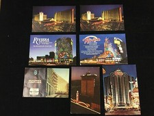 VINTAGE LOT OF 7 LAS VEGAS HOTELS  CASINOS RPPC POST CARDS, UNPOSTED