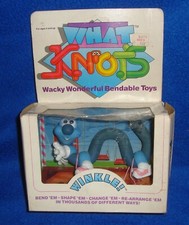 1986 Vintage "WHAT KNOTS" WINKLE  Bendable Figure Toy, RARE in BOX