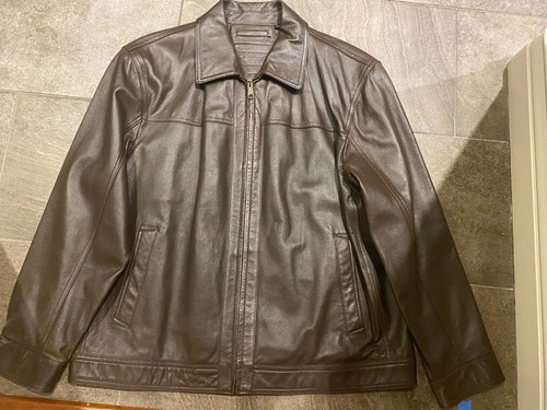 Soft Lamb Leather Jacket Men, Size XL, Brown - Picture 3 of 7