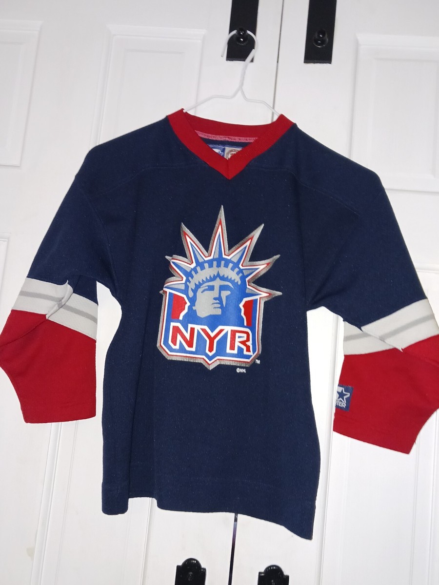 Vintage Starter X NHL New York Rangers Hockey Jersey Youth Sz Medium